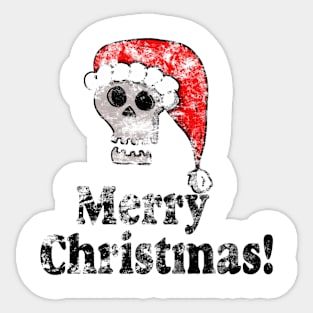 Vintage Merry Christmas Santa Skull Sticker